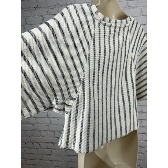 Anthropologie Dolan Left Coast Collection Cotton Terry Wide Sleeve Crop Top S - Picture 7 of 9